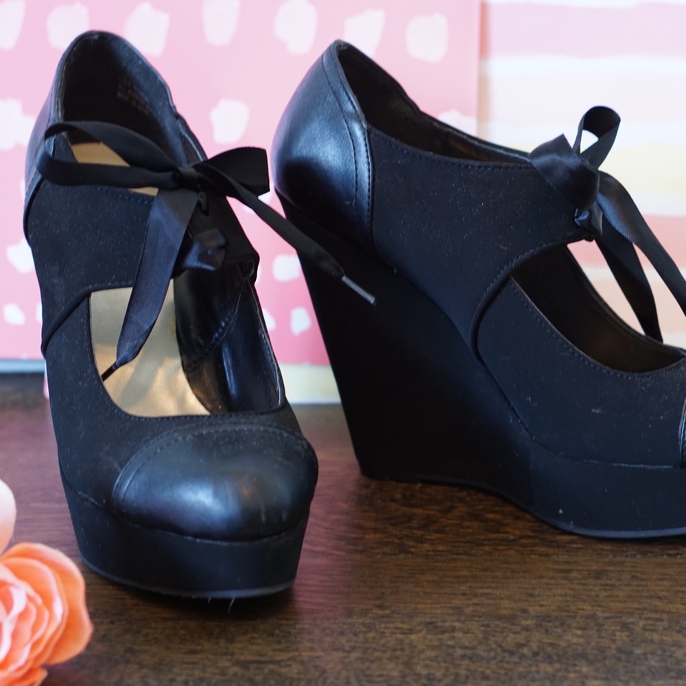 Mary Jane Platform Wedges